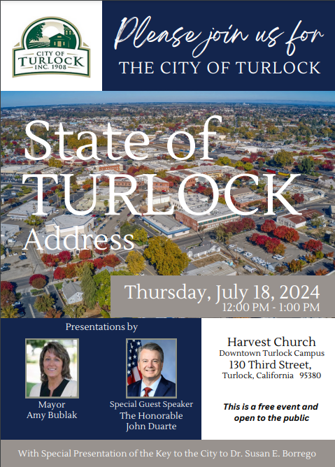 State of Turlock 2024 Flyer. Information contained on webpage